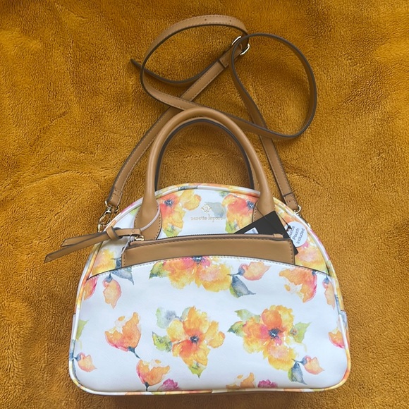 Nanette Lepore Yellow Floral Purse - Picture 1 of 7